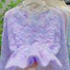 Spring and Autumn New Loose Gradual Change Rainbow Female Butterfly Sweet Gentle Wind Hollow Sweater Pullover Knitted Sweater Female