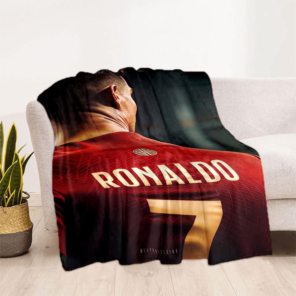 Ronaldo's Legacy Football Blanket Soft Warm Cozy Suitable for Bed Picnics Sofa for All Seasons Stylish Decor Suitable for Gifting Relatives and Friend