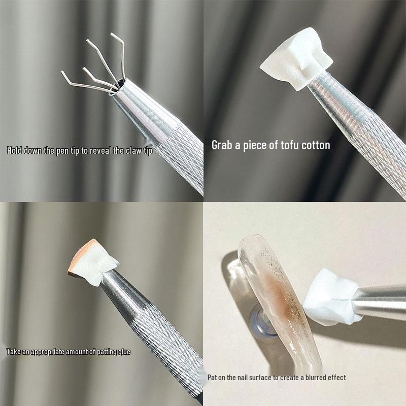 Mini Tofu Block Gradient Blush Sponge & Nail Art Tool Set