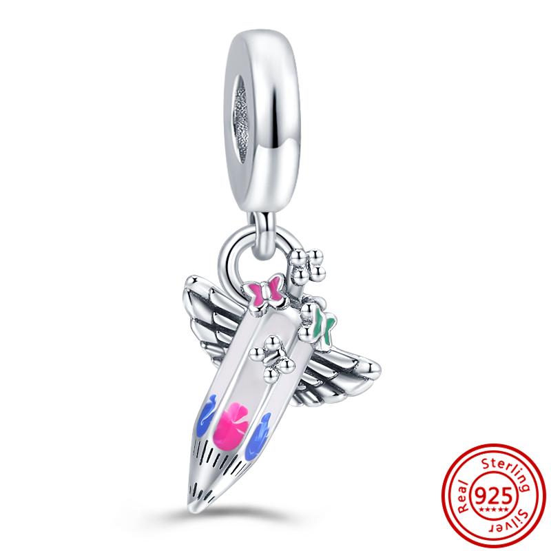 925 Серебряный Lucky Cat Pixiu Китайский Тигр Феникс Разделенный Инь и Ян Замок Ключ Бусина Подходит Оригинальные Подвески Браслет DIY