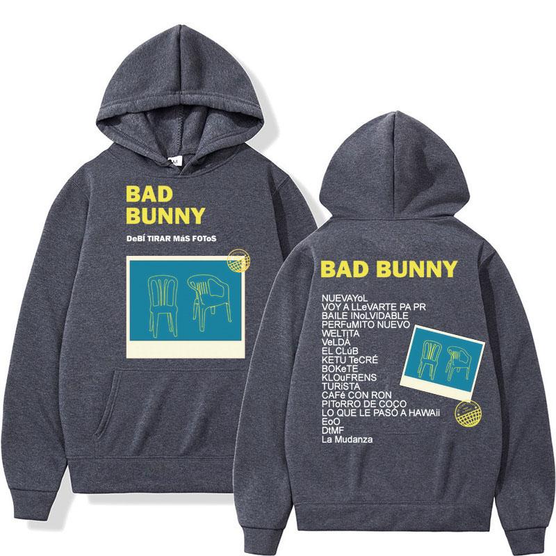 Bad Bunny Debi Tirar Mas Fotos Album Tour Hoodies Men Women Fashion Sweatshirts Fleece Oversized Casual Sportwear
