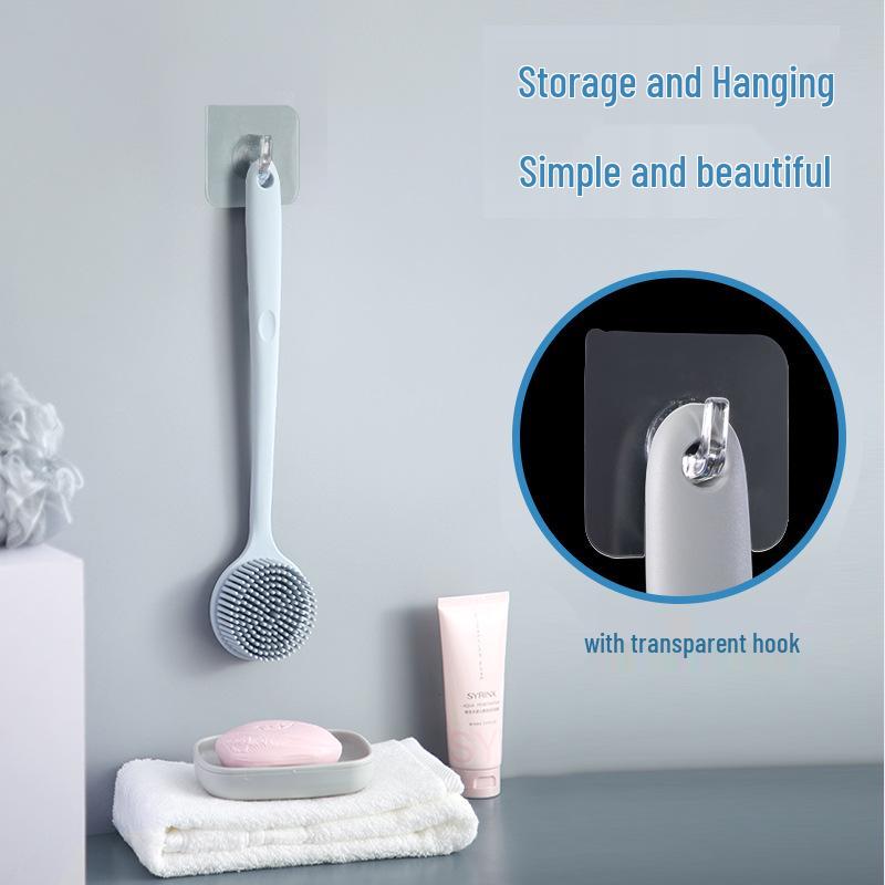 Силиконовая щетка для ванны с длинной ручкой - Мягкая щетина для мытья спины для легкой очистки