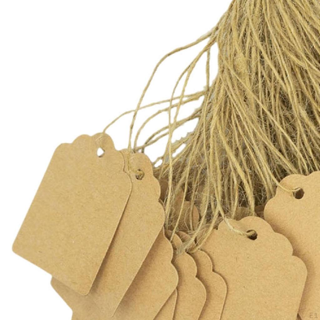100 шт. подарочных бирок с веревкой, ценовая строка ценник этикетки упаковка маркировка