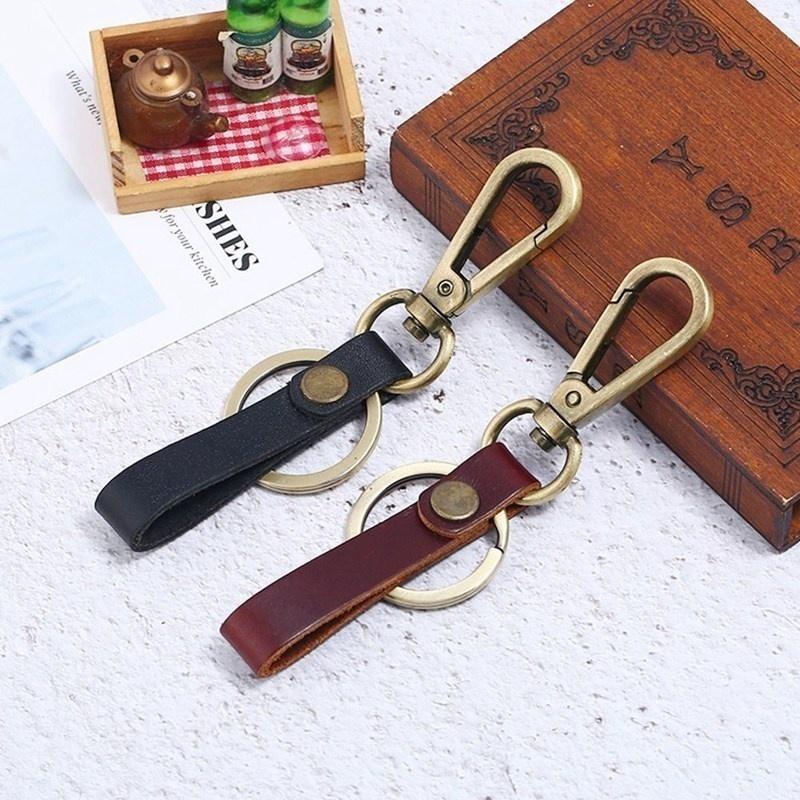 Leather Belt Keychain Holder Key Buckle Clip Loop Keyring