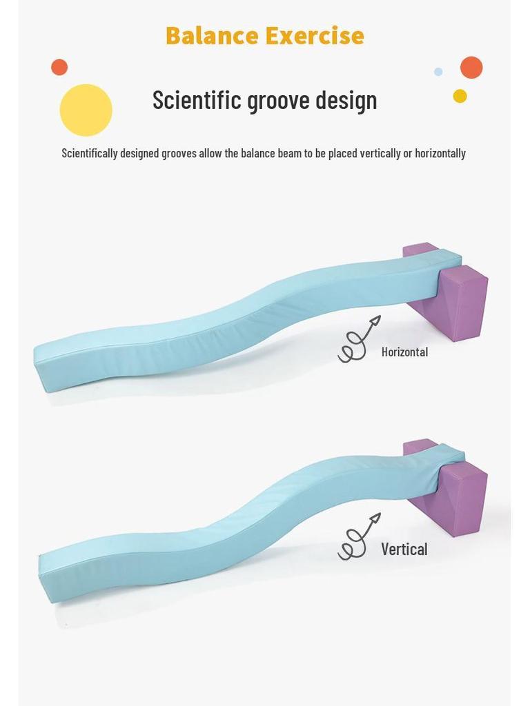 S-Shaped Balance Beam for Children's Sensory Integration & Fitness