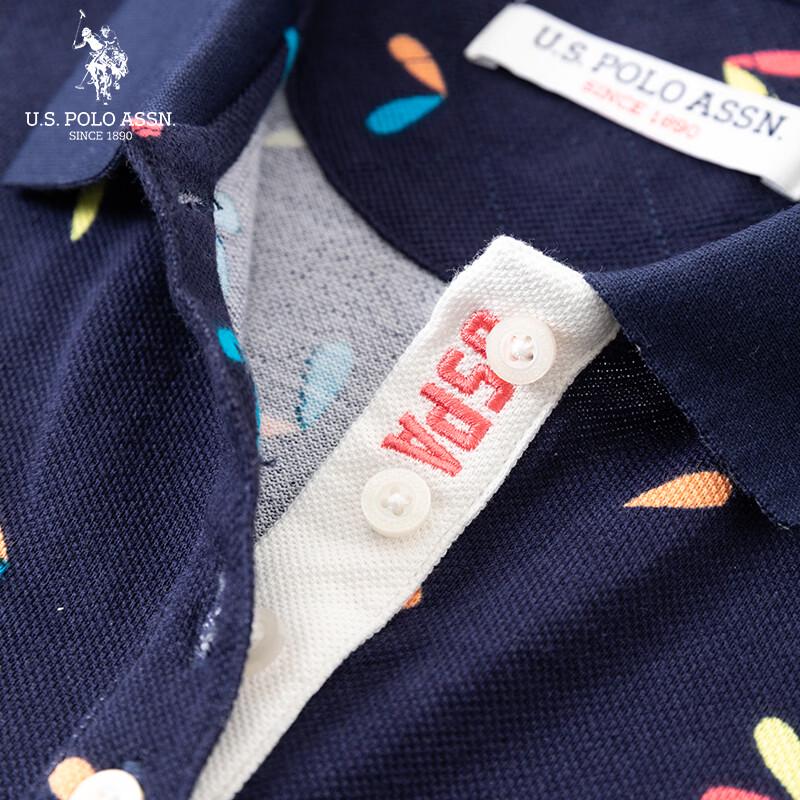 U.S. Polo Assn. Женское платье-поло миди с коротким рукавом
