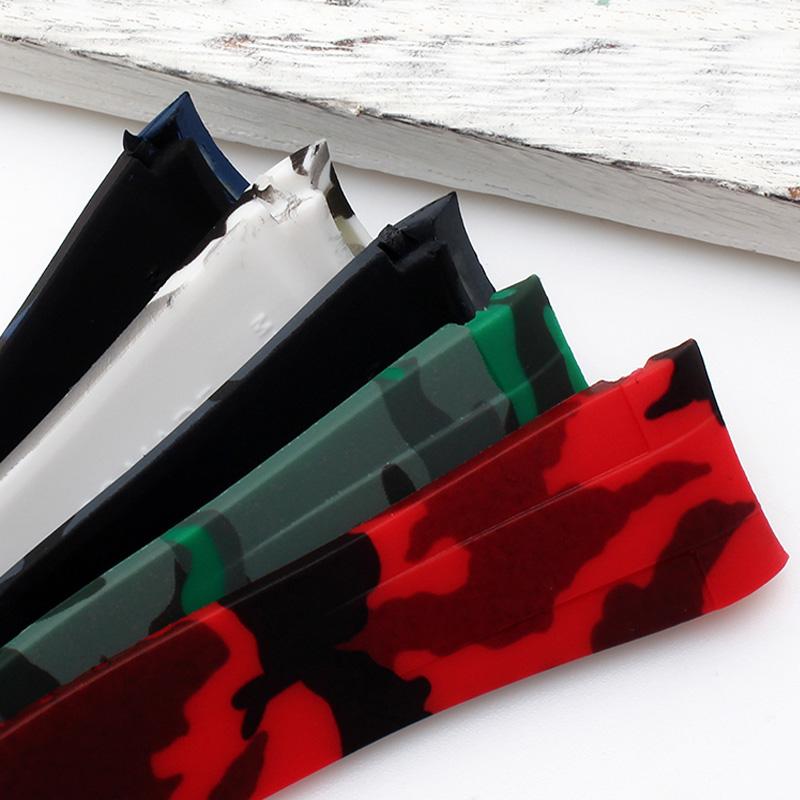Wholesale Price for Old Customers Rubber Watch Strap Waterproof Silicone Wristband Bracelet Camouflage Color for Rolex Watchband