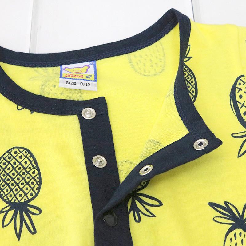 Newborn Kid Baby Clothes Short Sleeve Romper Girl Boy Clothing Cotton Snap Button