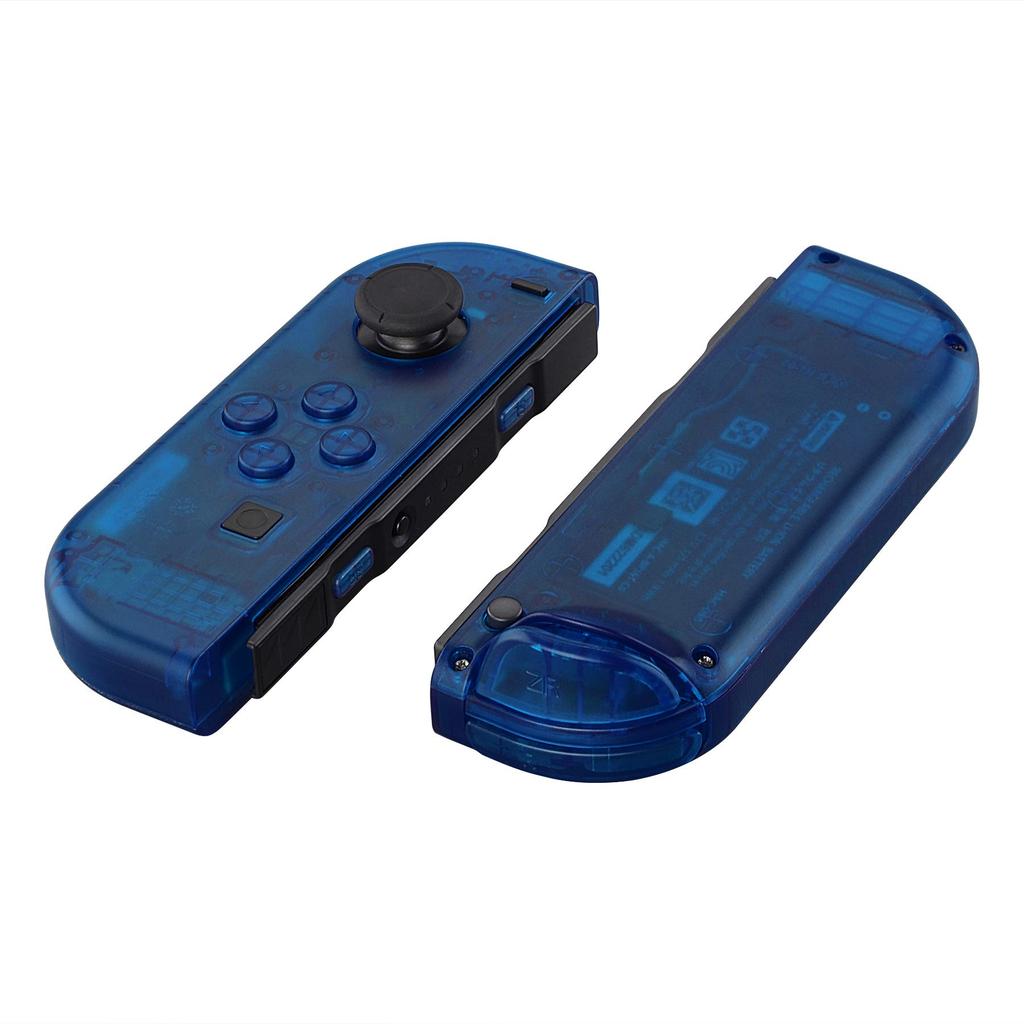 eXtremeRate Switch Replacement Shell Compatible with Clear Handheld Controller Housing Case Compatible with Switch and Switch with Full Set of Buttons