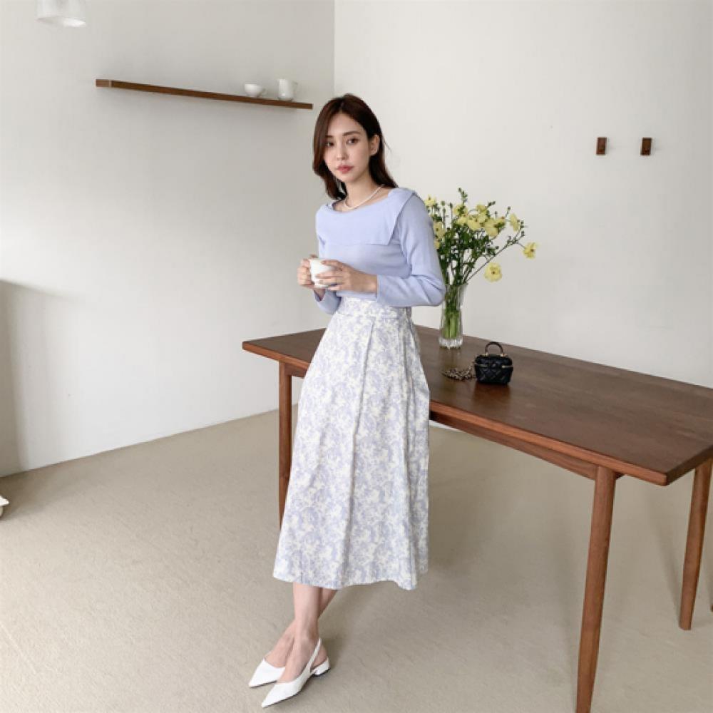 New ArrivalS Open Run Women S Flare Skirt Floral Pintuck