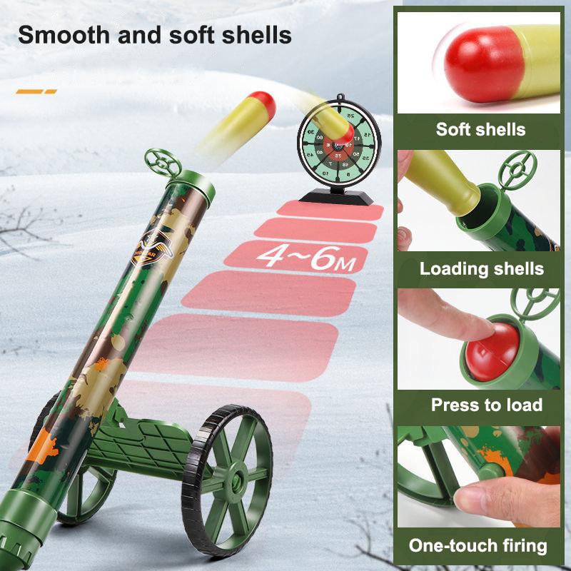 Детский игрушечный миномет с колесами, имитация автоматической ракетной установки, итальянская пушка, детский игрушечный пистолет, подарок на день рождения