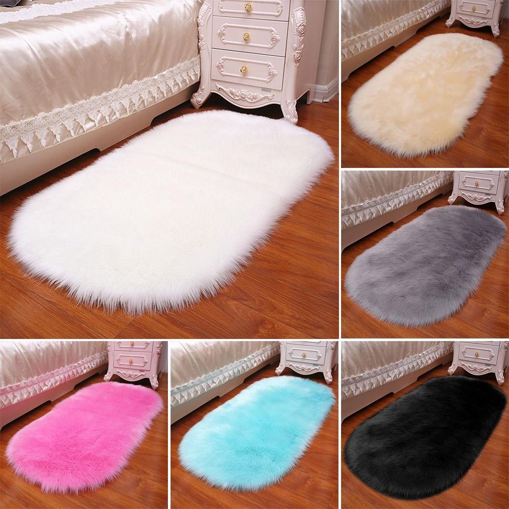 Защита пола Ковер из овчины Имитация шерсти Ковер с длинным ворсом Новая подушка для дивана Домашний декор