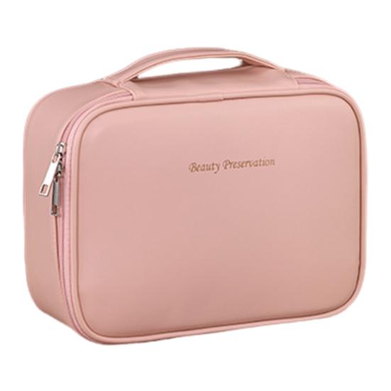 Косметичка со съемным отделением для кистей для макияжа, вместительная, с несколькими отделениями, водонепроницаемая застежка-молния, органайзер для косметики