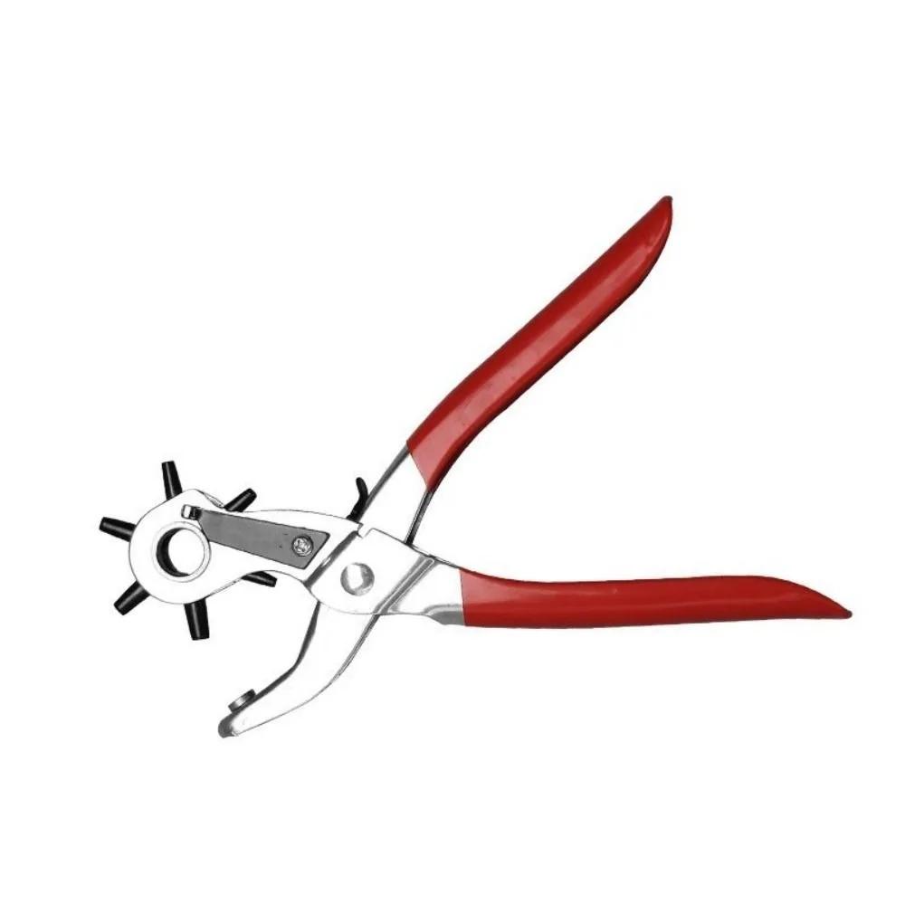 New Durable 6-Size Leather Hole Punch Carbon Steel Portable Belt Hole Puncher Revolving Leather Punch Plier Watchband Strap