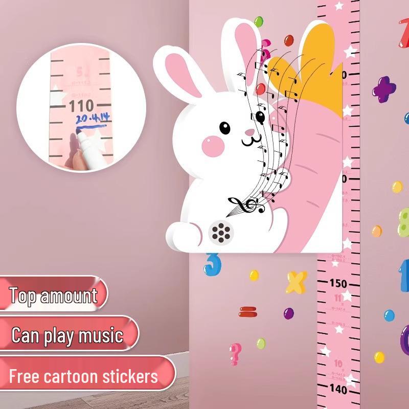 3D Наклейка на стену для измерения роста детей – Съемная, Не повреждающая, Точная линейка