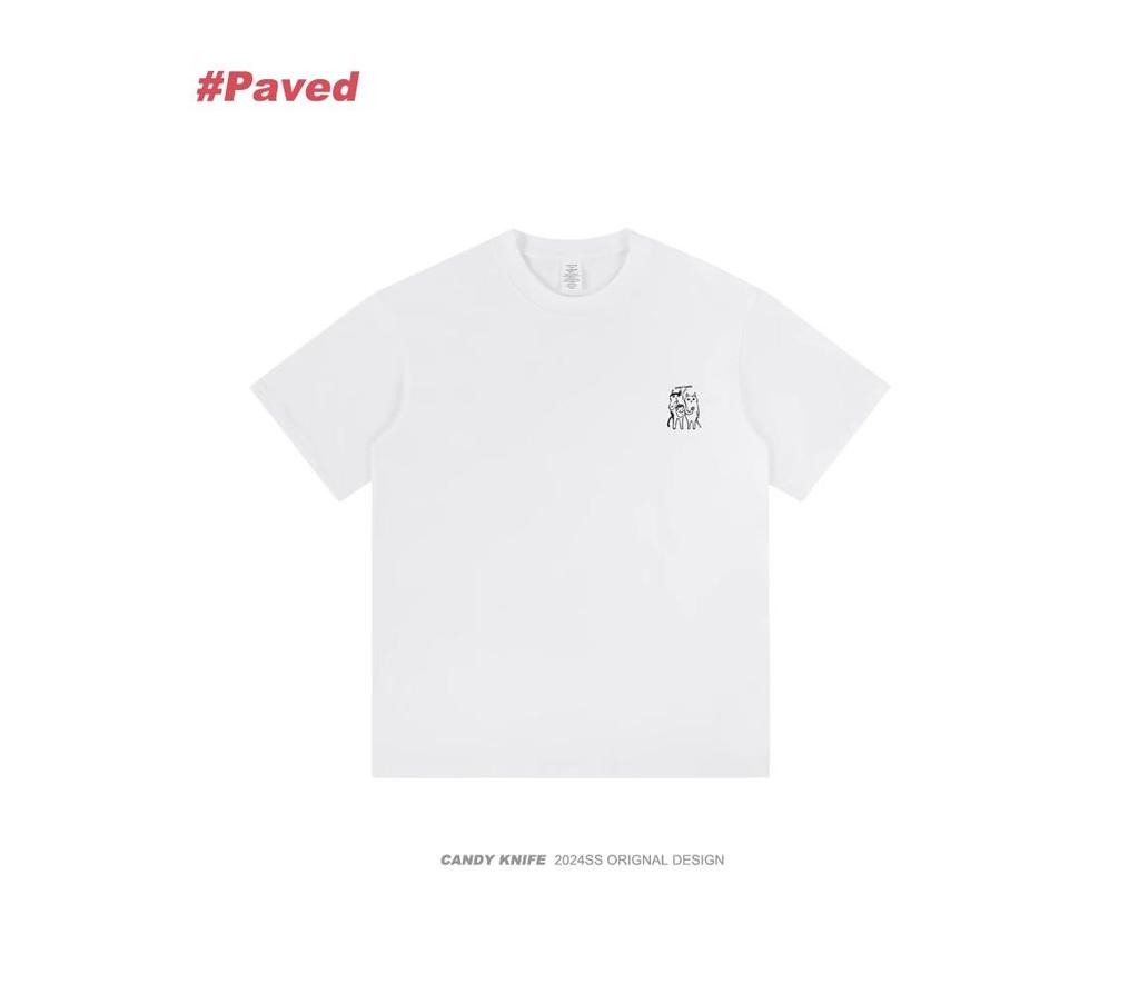 Unisex Cotton Round Neck Short Sleeve T-Shirt: Versatile Loose Fit for Summer