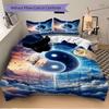 3PCs Yin Yang Symbol Design Cover Set, Breathable Fabric(1 Duvet Cover + 2 Pillowcases) (Without Quilt) yy250911186