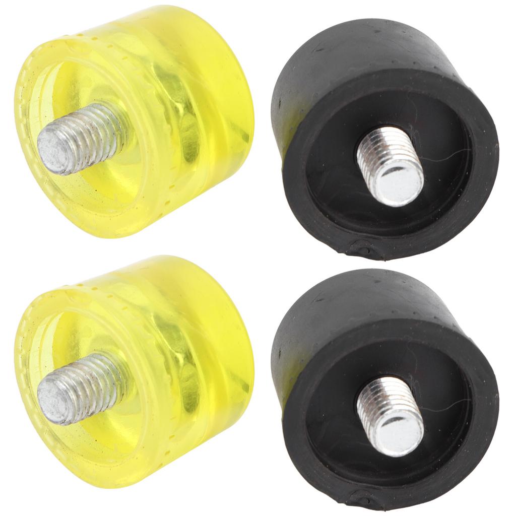 2 Set Rubber Striking Head Hammer Replacement Tips Set Mallet Accessories Yellow BlackDia 40mm