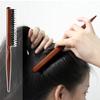 Roll Round Comb Hair Brush Bristle Pig Mane Brown Bristles Wood Handle For Curly Hair Round Bristles Tips