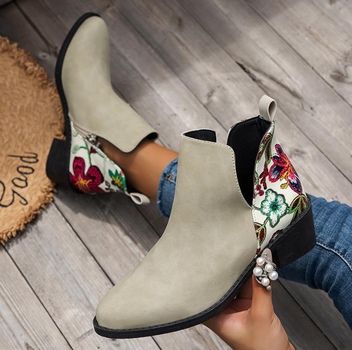 Женские ботильоны, новинка 2025 года, замшевые ботинки челси, женские модные ботинки на платформе, с боковой молнией, на каблуке, ботильоны, Botas De Mujer