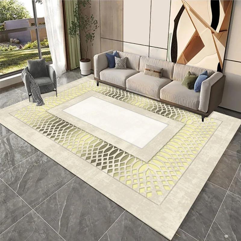 Геометрический принт Ковер для спальни для домашнего декора Гостиная Прихожая Кухня Нескользящие напольные коврики Ковер для зоны дивана и журнального столика в отеле