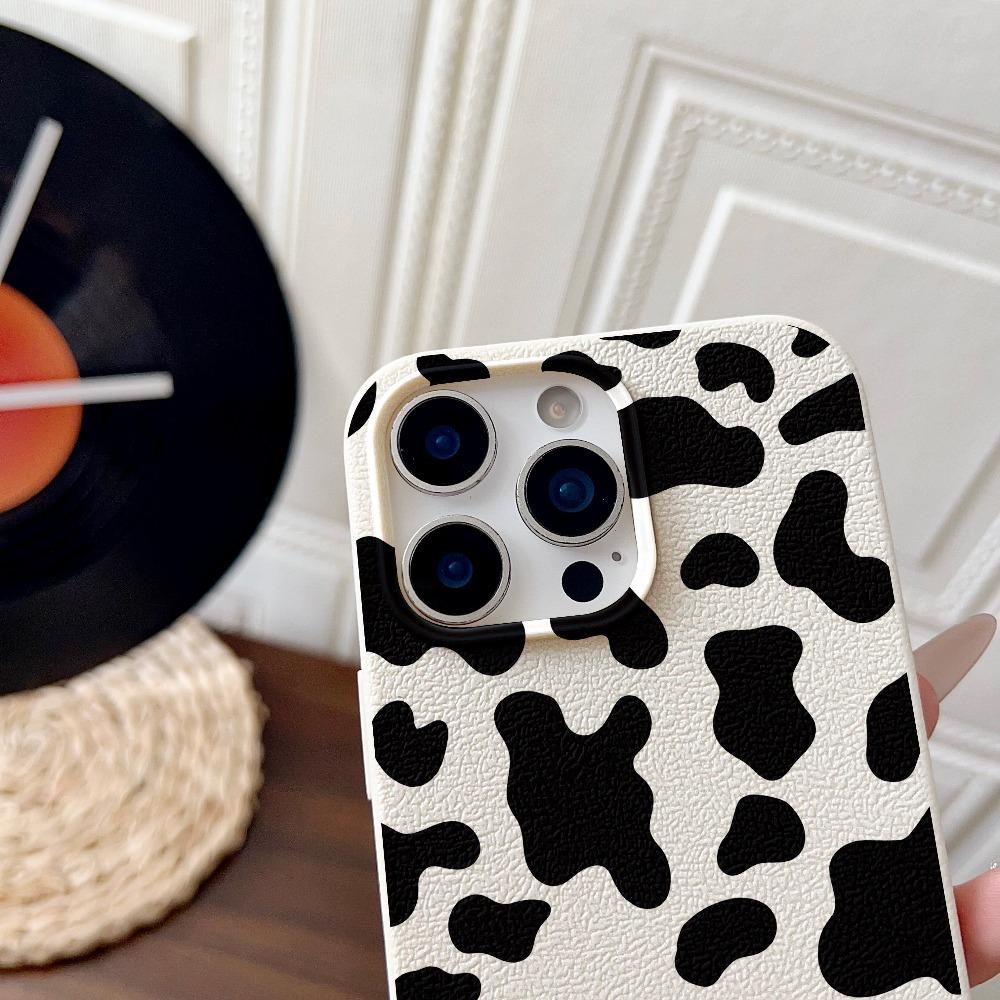 Чехол для телефона с коровьим принтом, подходит для iPhone 17 16 15 14 13 12 11 Pro/Max/Plus, противоударный задний чехол