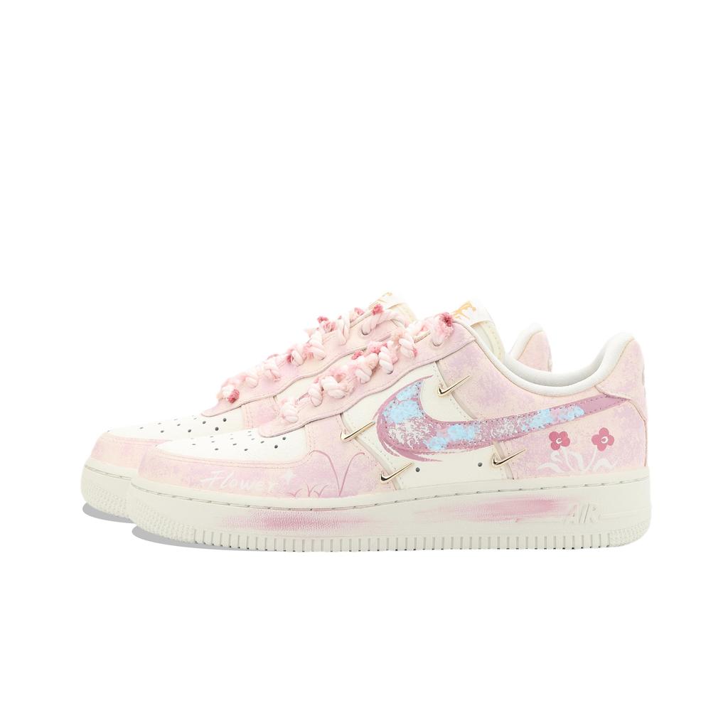 Nike Air Force 1 Jiang Погруженная Луна Устойчивые к истиранию Низкие Скейтбордические кроссовки Унисекс Розовый Белый IB2574-600(Команда1390-)