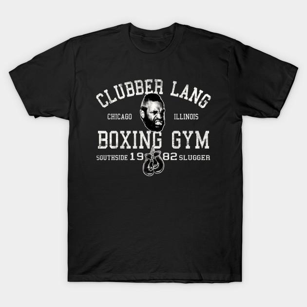 Мужская черная футболка с принтом Clubber Lang Dks Поношенная Печать на трансферной бумаге без вырезания Хлопковая футболка