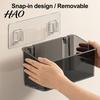 Home Organization Essentials Wall-mounted Storage Rack, Transparent Plastic Space Saving Organizer Bin, No Drill Wall Self Adhesive Container