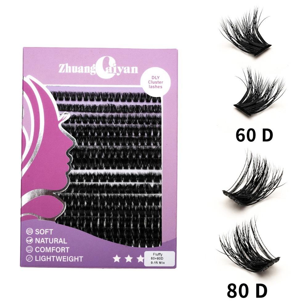 30P/60P/80P/100P Fluffy False Eyelashes Segmented Eyelashes Bundles  Grafting Lashes