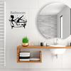 Wall Window Decor Stickers Removable Bathroom Art Decal Door Stickers Bath Time Vinyl Door Sticker Self Adhesive PVC Wall Decal