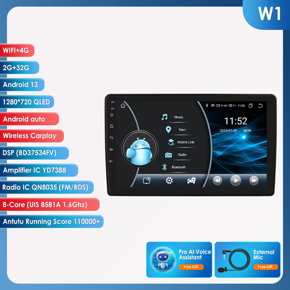 OSSURET Citroen Berlingo B9 Peugeot Partner 2008-2019 Автомобильный Радиоприемник Мультимедиа Навигация GPS 2 Din Android 13 Автомагнитола CarPlay Стерео Интеллектуальный Экран