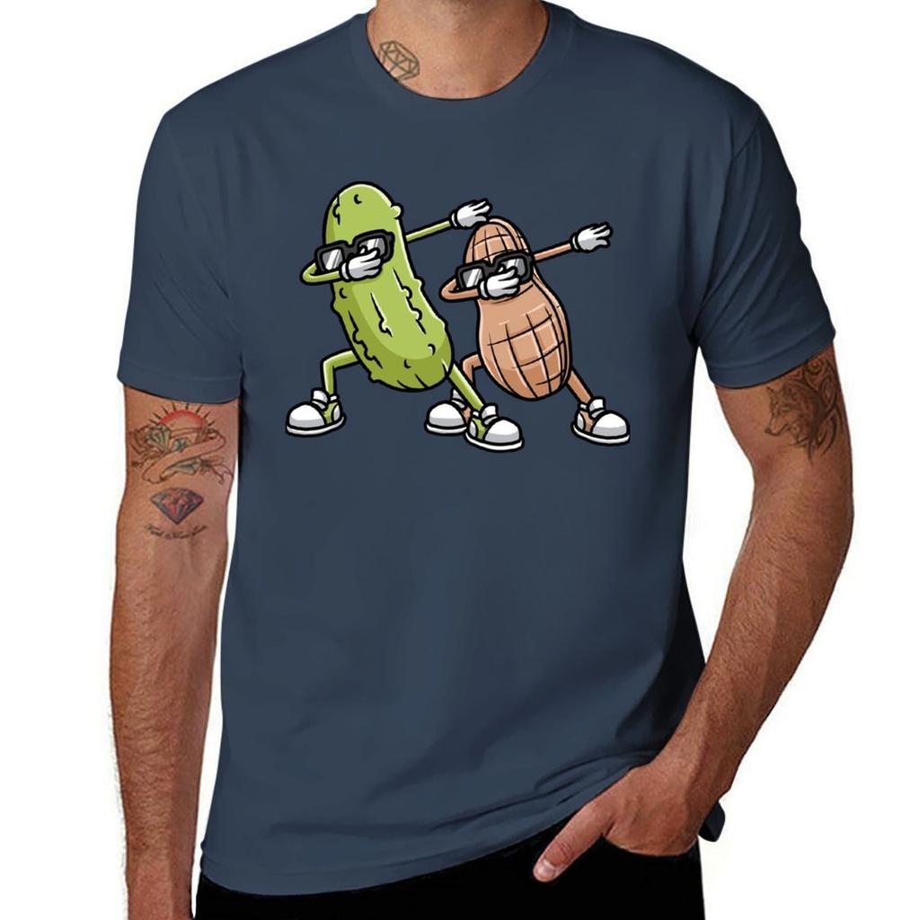 Peanut and Pickle Dabbing Peanut Butter TShirt Sports Casual Breathable Tee Shirt