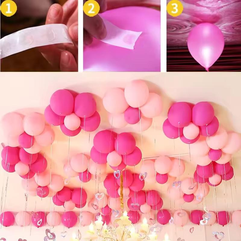 1/3/5Roll Double Sided Clear Sticky Point Tape Balloon Glue Dot Adhesive Stickers Balloons Pump Birthday Wedding Party Decor
