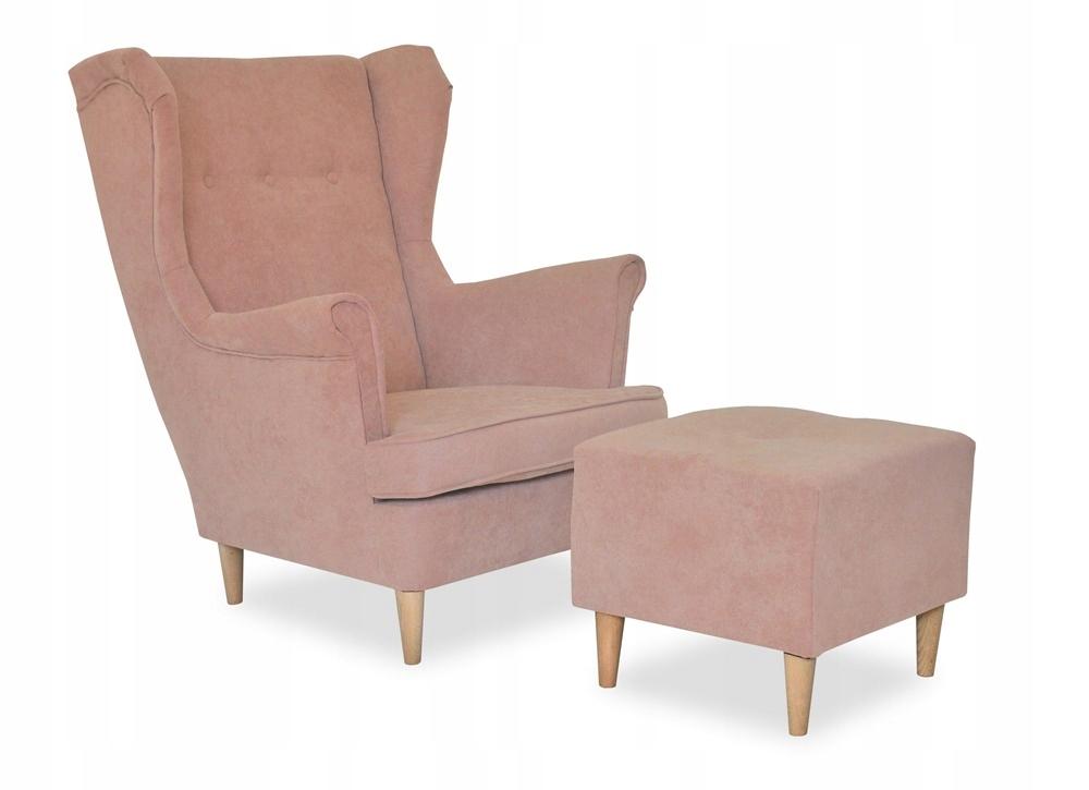 Fotel uszak ARI skandynawski Family Meble - Różowy Design Wnętrza