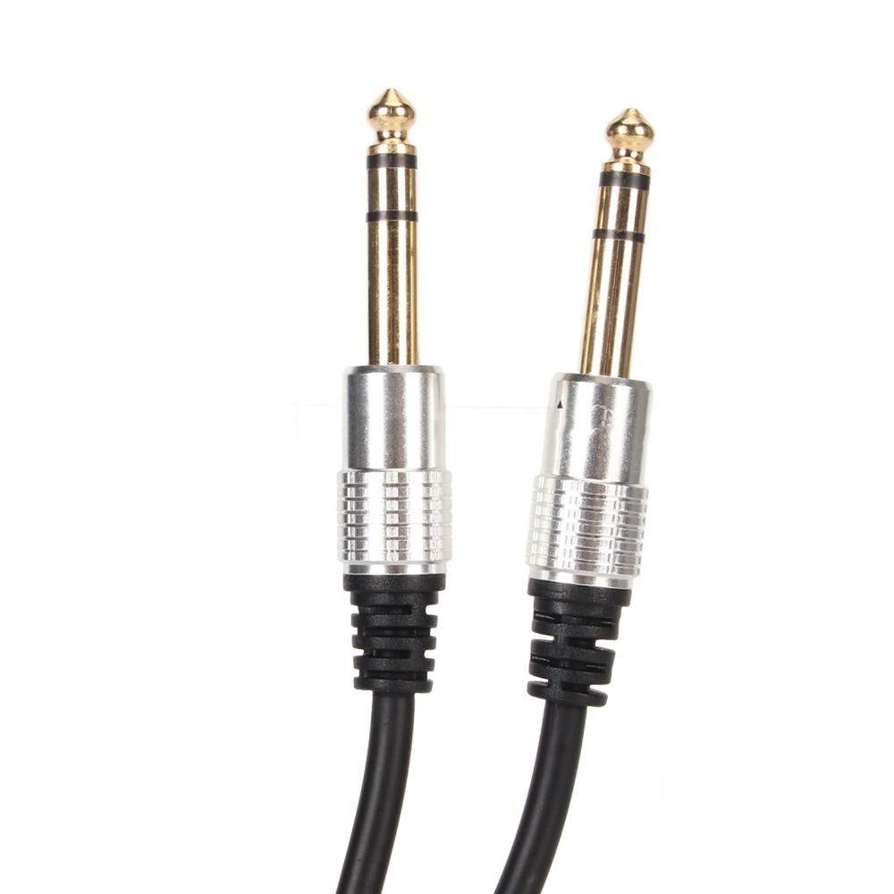1.6ft 6.35mm Female to 2 Male Cable Plug and Play Speaker Y Extension Cable Audio Equipment