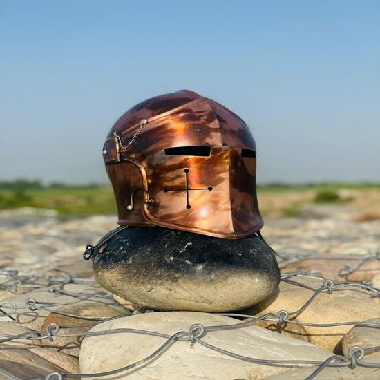 Commando Barbuta Visored Helmet for Cosplay 18g Mild Steel Helmet Warrior Helmet Best Gift for Him