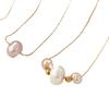 Minimalist Gold-Tone Freshwater Pearl Necklace - Non-Fading Luxury Titanium Steel Women's Clavicle Chain
