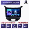 Автомобильный радиоприемник на базе Android Carplay для Chevrolet Cruze 2015-2018, мультимедийный видеоплеер, GPS-навигация, WIFI, 4 + 64 ГБ
