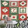 Christmas Candy Cane Collage Tapestry Wall Hanging Festive Holiday Decor for Bedroom Living Room Winter Gift