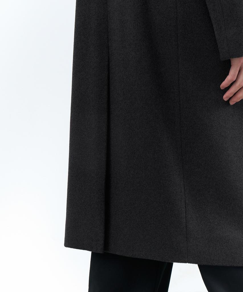 Musinsa Standard Cashmere Blend Masculine Chesterfield Long Coat [Charcoal Grey]