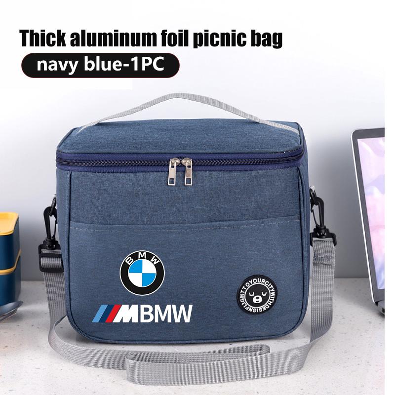 Insulated Lunch Bag Bento Pack Aluminum Foil Rice Bag Meal Pack For BMW M Sport M2 M3 M4 M5 M6 E46 E90 E60 F10 F20 E87 X3 X6