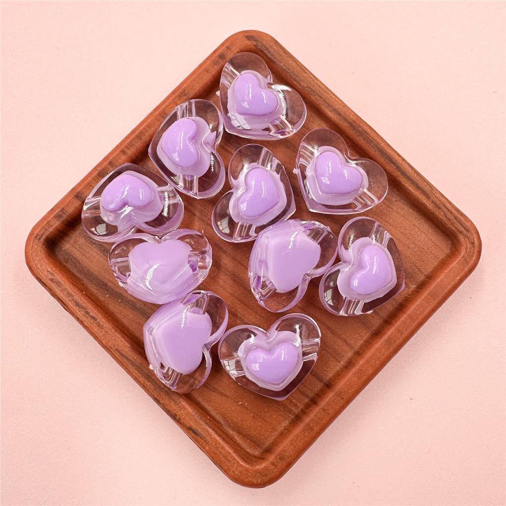 10Pcs Jewelry Making13*17mm Loose Beads Heart Crafts DIY For Necklace Bracelet Pendant