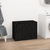 VidaXL Boîte à linge Noir 88,5x44x66 cm Bois massif de pin 823573
