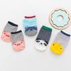 Free Shipping 5pair/lot Cotton Baby Socks Newborn Floor Socks Boys Girls Cute Cartoon Baby Toddler Socks Infant Anti-slip Socks