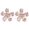 Sakura Metal 925 Pink Present for Her Jewelry Earrings, Sakura, Ladies, Hypoallergenic, Silver, Gold, Zirconia, Women,