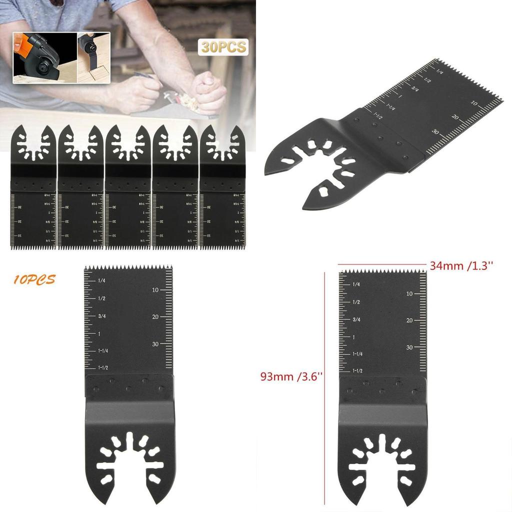 Премиальный набор из 30 пильных полотен для осциллирующего многофункционального инструмента с прямой шкалой для Fein Multimaster с долговечностью из высокоуглеродистой стали