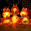 Handmade Handheld Rabbit Lantern Chinese Style LED Lantern Toys  Kindergarten