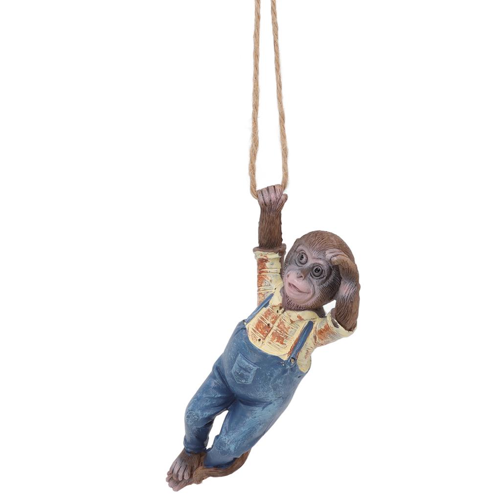 Garden Monkey Statues Cute Simulation Resin Hanging Monkey Garden Ornament for Outdoor Garden Lawn