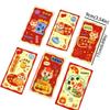 6pcs Chinese Style 2026 New Year Red Envelope Cartoon Traditional Horse Year Money Envelope Zodiac Horse Theme Thickened